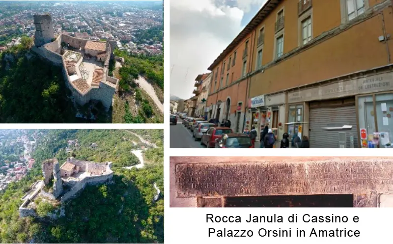 Rocca Janula di Cassino e Palazzo Orsini in Amatrice
